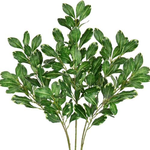3PCS Artificial Greenery Stems 31.5 Inch Faux Branches for Vase Fake Pittosporum Tobira Leaves Branches Long Stems Plants Leaf Bushes for Floral Arrangement Bouquets Party Wedding Home Decor Green
