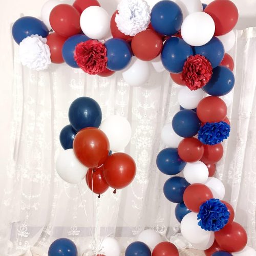 90pcs 4th of July Patriotic Decorations Red White and Blue Wooden Stars Ornaments for Crafts Independence Day Labor Day Memorial Day Party Tabletop Decor Accessories(1.2 Inch)