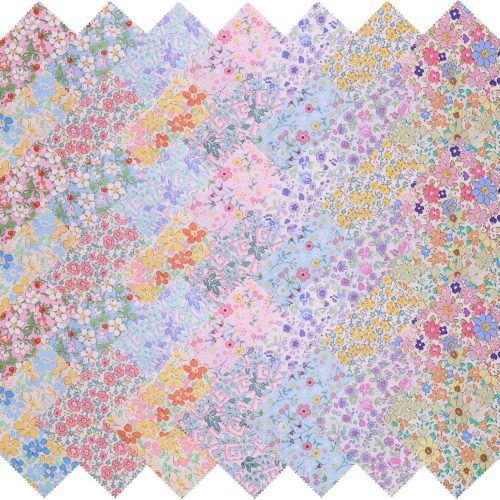 Charm Packs for Quilting 5 inch - 42 5" Charm Squares for Quilting - Spring Floral Print Cotton Fabric Quilt Squares 5x5 for Sewing, Patchwork, and DIY Crafts - Pastoral Floral