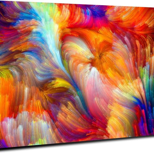 Colorful Wall Art Abstract Wall Decor for Living Room Rainbow Wall Decor Pastel Colors Picture Canvas Painting Aesthetic Poster Modern Farmhouse Prints Artwork Bedroom Office Home Decorations 12x16”