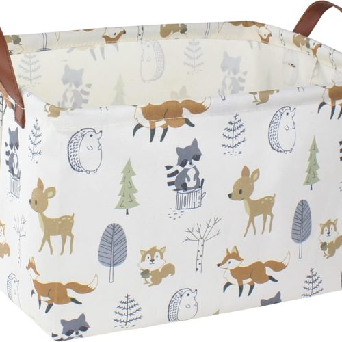 1 Rectangular Storage Basket, Books Box, Gift Basket, Room Decor(Animal)