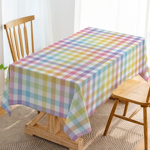 1 Easter Buffalo Check Plaid Tablecloth Gingham Spring Party Decoration Rustic Kitchen Dining Room Table Cover (60" x 84")