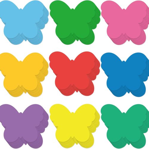 1 108 Pcs Butterfly Paper Cutouts Spring Bulletin Board Decorations Small Butterfly Shaped Sticker Die Cut for Teachers DIY Craft Office School Chalkboard Wall Decor