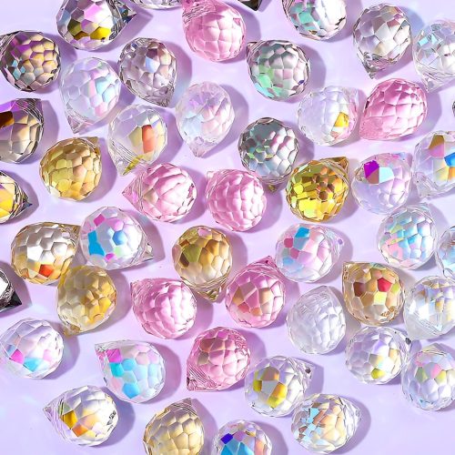 1 Crystal Beads, 50pcs Glass Beads, Assorted Crystal Beads for Jewelry Making, Shiny Teardrop Shape Jewelry Beads Glass Beads Bulk for DIY Craft Necklace Bracelet Earring(8x10mm, Mixed Colors)