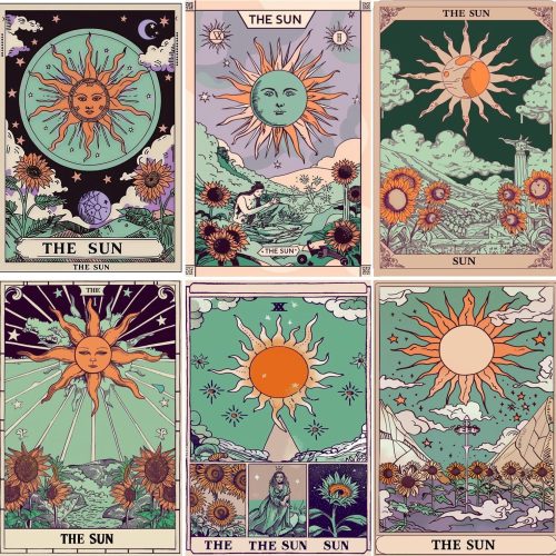 Diamond Painting Kits Art Adults Painting Kit Crafts DIY 5D Diamond Art Packs Kits Full for Adults Beginner Home Wall Decoration Gift 11.8x15.7 Inches (6 Pack Tarot Cards)