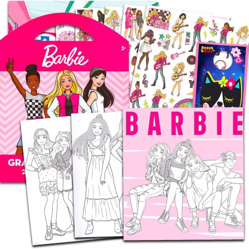 Coloring Book Sticker Set for Girls - 200+ Stickers, Activity Pages & More | Barbie Party Supplies