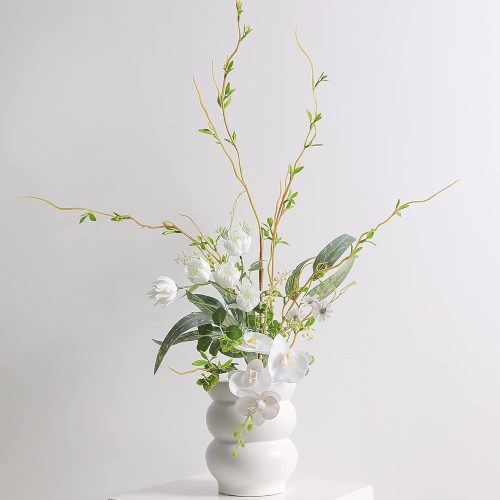 Artificial Greenery Spray Box Set(Pack of 50pcs) with 8 Kinds of DIY Wedding Bouquet Filler Table Centerpieces and Floral Arrangement (Spring Green)