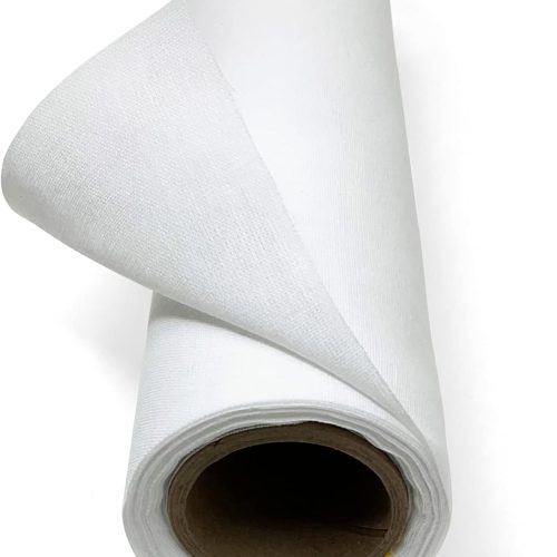 9" x 5 yd Fusible White 100% Cotton Woven Iron On Interfacing, for Crafting, Quilting, Sewing, Shirt Plackets, Dresses, Collars, Cuffs and Other DIY Projects
