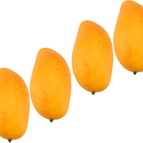 4Pack Artificial Mango,Fake Green Mango Fake Fruit Artificial Fruits Lifelike Simulation for Decoration Fake Fruit Bowl,Still Life Paintings, Home Cabinet Party Decor Photography