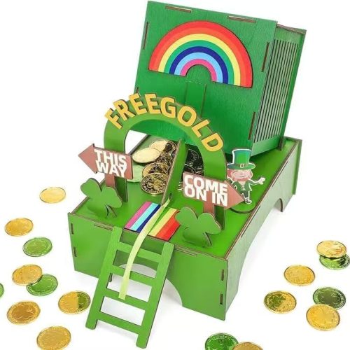 St. Patrick's Day Leprechaun Trap Kit, St Patrick's Day Decorations DIY to Catch a Leprechaun, Rainbow Irish Themed Toys Gifts for Kids Party Supplies