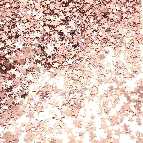 Rose Gold Party Twinkle Stars Table Confetti - Foil Metallic Sequins for Wedding, Bridal Shower, Bachelorette, Baby Shower, Birthday, Christmas Party Sprinkles Decorations, 60g