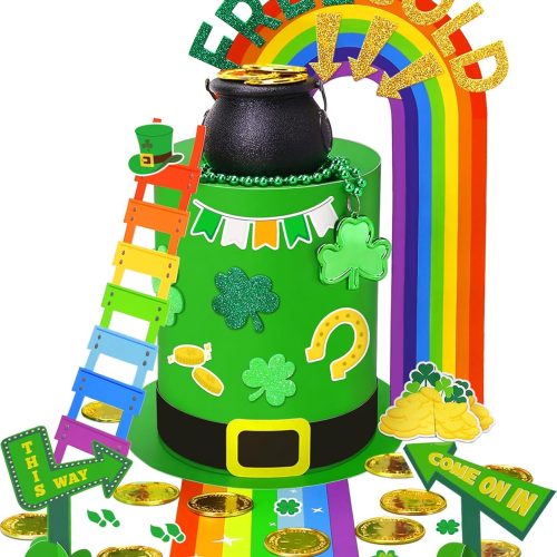 1 Leprechaun Trap Kit for Kids,Catch a Leprechaun Trap Kit,St Patrick’s Day Decorations Party Supplies DIY Craft Kids Classroom Activity