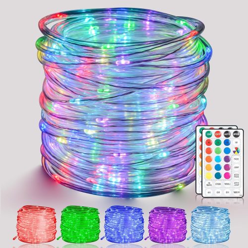 1 66Ft Waterproof Green LED Rope Lights, 16 Color Changing String Lights with Remote & Emerald Mode, 200 LEDs Outdoor Party Lights for St. Patrick's Day, Pub, Garden, Patio Décor