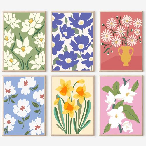 Flower Paint by Numbers for Adults Kids Beginners,Easy Acrylic Paint by Number Kits on Canvas Without Frame,Oil Painting Kits Present for Home Wall Decor 9.8x13.7inch