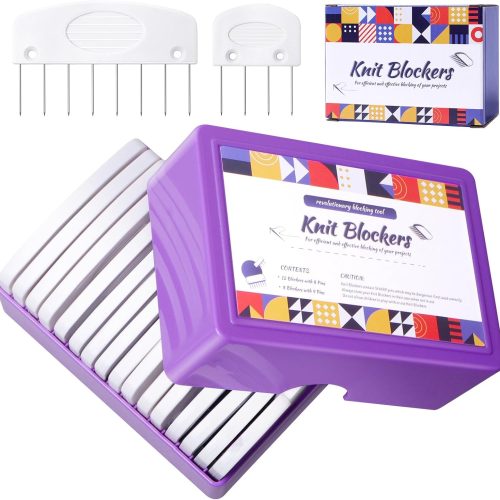 1 20 Pcs Knit Blocking Pins Knit, Knit Blockers Combs for Blocking, Knitting Pins Kit Knitting Tools Knitter Crochet Sewing Lace or Needlework Projects Tools Device