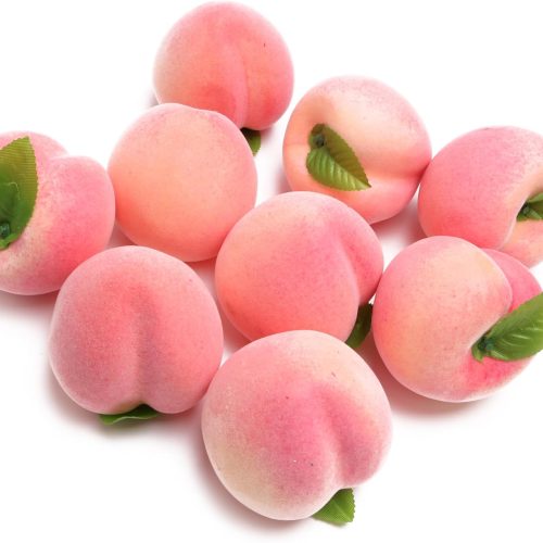Caihao 9PCS Fake Red Peach Fruit Realistic Foam Peach Fruit is Suitable for Store Decoration, Flower Arrangement, Fruit Bowls, Shops, Cabinets, Photography Props and Other Home Decorations.