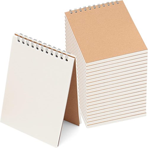 1 25 Pack A6 Sketch Notebooks, 120 Pages 60 Sheets Top Spiral Bound Pocket Sketchbooks, Small Spiral Notepads Sketch Pads Bulk for Kids Drawing, Sketching, Painting, Writing, Crafting, 4" x 6"