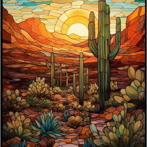 1 Paint by Numbers Kit for Adults - Cactus DIY Adult Paint by Number Kits Wilderness Landscape Acrylic Canvas Painting for Adults Beginners Kids Art Crafts Without Frame, 16x20 Inch