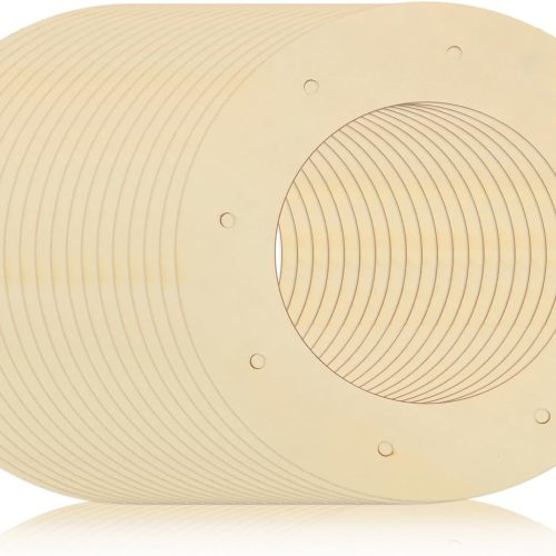 20PCS 10 Inch Wooden Wreath Form, 2.5mm Thickness Wood Wreath Rings for Crafting, Unfinished Wooden Wreath Frame for DIY Beautiful Floral Arrangements, Home Decor, Christmas and Easter Crafts