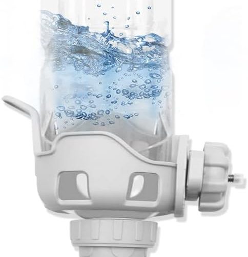 1 Rabbit Water Bottle for Cage, Top Fill 34oz Bunny Water Bottle No Drip Automatic Water Dispenser for Dog, Rabbit, Guinea Pig & Small Animals Hanging Cage Water Bottle