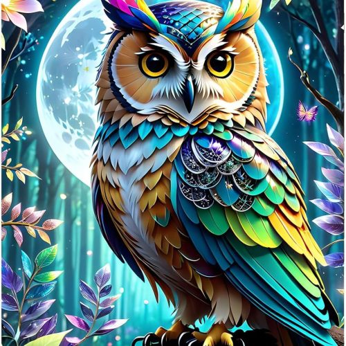 1 Owl Diamond Art Kits for Adults- 5D Diamond Painting for Adults Owls, DIY Gem Painting Perfect for Gifts and Home Wall Decor 12x16inch