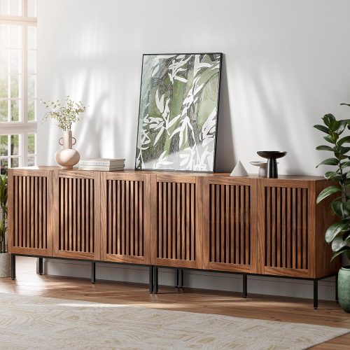 2,3 Door Accent Storage Cabinet with Doors and Adjustable Shelf,Freestanding Buffet Cabinet,Modern Sideboard Buffet Cabinet for Living Room,Dining Room,Kitchen,Hallway