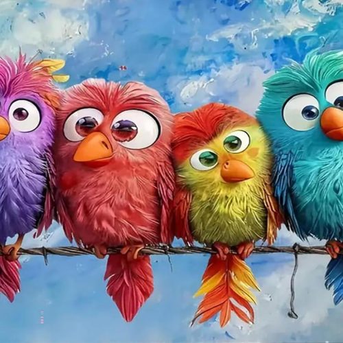 5D Diamond Painting Kit for Adults Beginners,DIY Colorful Bird Paint by Diamond Art Kits,Suitability Friends Full Round Drill Diamonds Dots Gem Art,Home Wall Decor 11.8x15.8 Inch