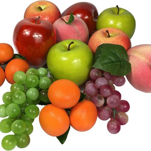 Fruit Fake Simulation Fruit for Home Kitchen Party Photography Prop Wedding Decoration (12Pcs Mix)