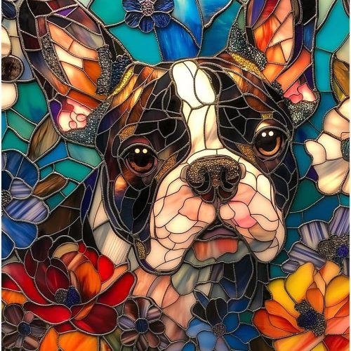 4 Animal Paint by Numbers Kit for Adults - Mangy Dog Paint by Number on Canvas Without Frame, DIY Acrylic Painting for Ideal Gift Home Wall Decor (16x20 Inch)
