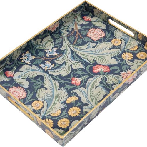 Coffee Table Trays for Living Room Serving Tray with Handles, Modern Large Tray for Ottoman Coffee Table