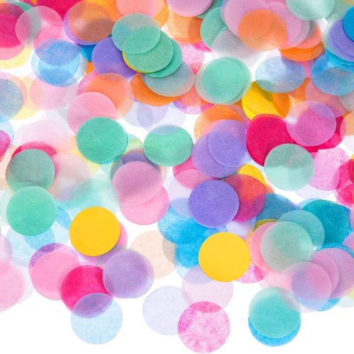 1 Inch Multicolor Round Tissue Confetti (3.5 oz)