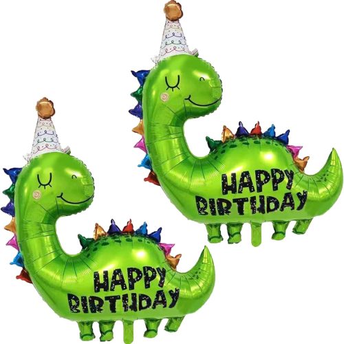 1 Large Green Dinosaur Balloons,2 PCS 35 Inch Dino Balloons,Dinosaur Birthday Balloon