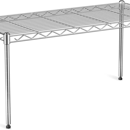 1 1-Tier Wire Shelf Rack,30" Wx14 Dx17 H,Single Metal Shelves Rack,Height Adjustable Metal Wire Shelving Unit and Storage for Kitchen,Cabinet,Countertop,Under-Sink,Closet,Pantry,Studio