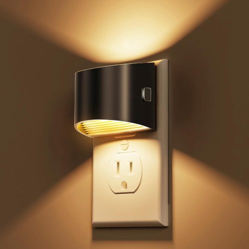 LED Night Lights Plug into Wall 2 Pack, Dusk to Dawn Sensor Nightlight, Brightness Adjustable, 3000K Soft White