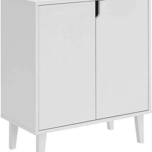 Panana White Coffee Bar Cabinet, Farmhouse Kitchen Sideboard Buffet Storage Cabinet White Accent Sideboard Buffet Cabinet for Kitchen, Dining Room, Living Room, Hallway
