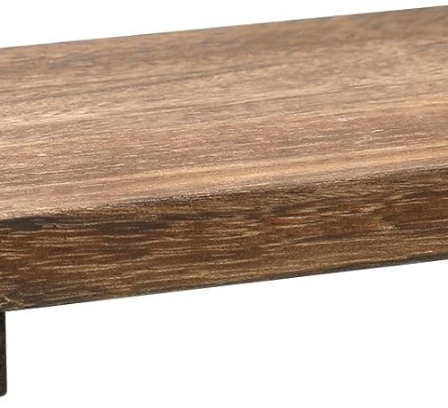 Nuogo Wood Riser Tray Soap, Stand Soap Tray for Kitchen Sink, Wood Pedestal for Kitchen Counter Sink Stand Decorative Rustic Bathroom Dishes Plant Bottles Candles Display(9 x 6 Inch,Brown)