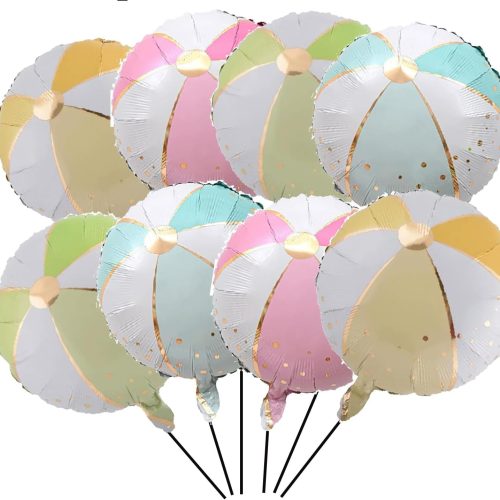 18inch Beach Ball Shaped Mylar Foil Balloons for Summer Beach Pool Party Birthday Party Decoration