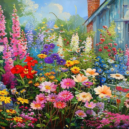 Meothan Flowers Diamond Painting Kits for Adults, Wild Flowers Diamond Art Kits Full Drill Diamond Gem Art Painting Kits for Gift Wall Decor 12x16 inch