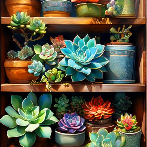 Meothan 5D Flowers Diamond Painting Kits for Adults DIY Plant Succulents Diamond Art Kits for Adults Beginners Full Drill Gem Art Crafts Kits for Home Wall Art Decor Gifts 12x16 inch