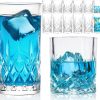 Drinking Glasses, 12 Piece Crystal Glass Cups, Mixed Glassware Set, 6 pcs Crystal Old Fashioned 11oz Highballs and 6 pcs 11oz Whiskey Glasses, Great for Cocktail, Whisky and other Beverages