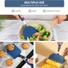 Silicone Spatula Turner Set of 3, Heat Resistant Large Wide Spatula for Pancake, Silicone Fish Spatulas Flipper for Cooking & Non-stick Cookware, BPA Free Rubber Cooking Untensil Set