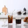 12 Pack ] Glass Cups with Glass Straws, 12oz Highball & Rock Drinking Glasses, Everyday Drinkware Glasses Set, Cute Tumbler Cup, Kitchen Glasses for Iced Coffee, Water, Beer, Cocktail, Whiskey Gift.