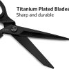 Asdirne Black Titanium Fabric Scissors, Dressmaking Scissors with Heavy Duty Multi-Purpose Titanium Coated Blades and Comfortable Soft Grip Handles, Black, 25CM