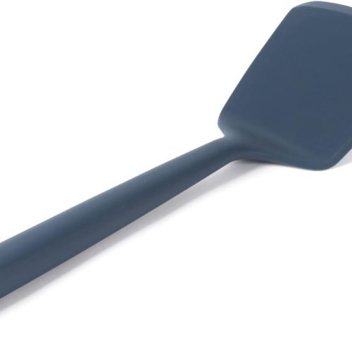 Calphalon Edge Silicone Turner, Flexible Silicone Cooking Spatula with Reinforced Core, Heat-Resistant Nonstick-Safe Turner for Flipping & Cooking, Navy