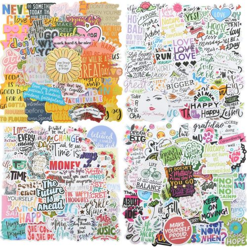 1 200pcs Motivational Quote Stickers for Women Adults Students Teens | Inspirational Positive Affirmations, Waterproof Vinyl Decals, Removable & Reusable, for Water Bottle Laptop Vision Board