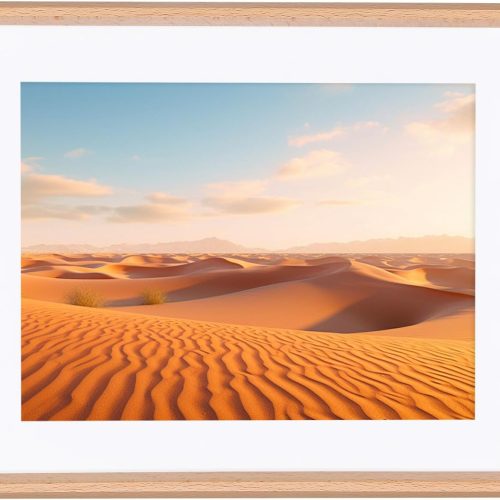 Wooden Picture Frame A4, Natural Beech Wood Photo Frame Displays 6x8 Inch with Mat or A4 without Mat, with High Clear Acrylic, Landscape or Portrait Orientation, Wall-Mount & Tabletop