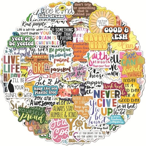 1 200 PCS Motivational Stickers, Affirmation Positive Quote Stickers, Waterproof Vinyl for Laptop Journal Scrapbook, Teens Adults Kids