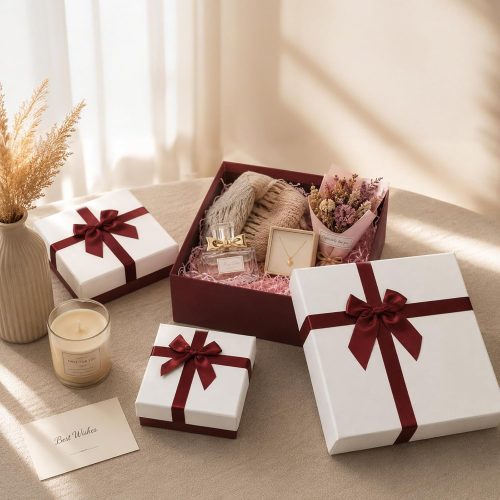1 Eerbaier Gift Boxes with Lids for Presents, Set of 4 Gift Boxes for Presents, Luxury Gift Wrap Boxes, Decorative Present Boxes for All Gift Giving Occasions