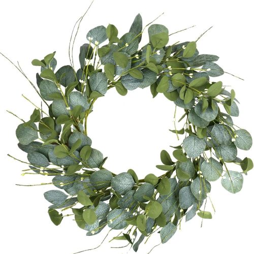 20inch Eucalyptus Wreaths for Front Door Spring and Summer Green Wreath with Berries Farmhouse Door Wreath Year Round Wreaths for Front Door Indoors Visit the LLZLL Store