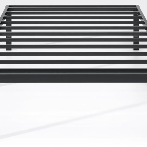 Metal Bed Frame,Twin Size Bed Frame with Storage Space,Heavy Duty Sturdy Mattress Foundation,Easy Assembly,No Box Spring Needed, Black,14 Inch,Twin